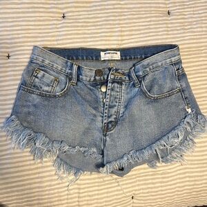 size 28 super cute mini jean cutoff shorts by one teaspoon